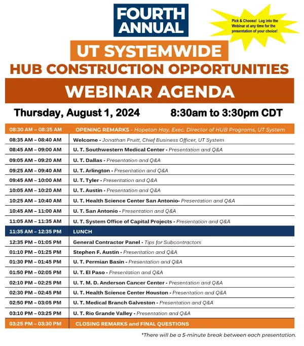 Webinar Agenda