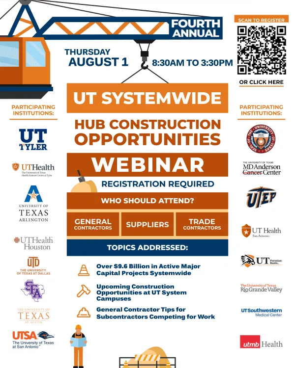 UT Systemwide HUB Construction Opportunities Webinar